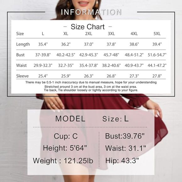 Byinns Open Tie Back Square Neck Lantern LS Elastic Waist Mini Dress SZ XXL:NWT - Picture 8 of 16